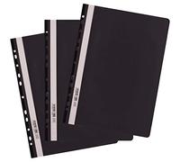 D.RECT | 25 Pièces Classeur Plat A4 perforé en plastique | Avec couvercle frontal transparent | Reliures en plastique à feuilles mobiles en film PP | Perforé - Euro Perforation Vert Clair