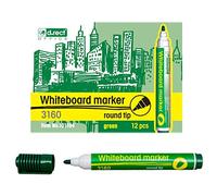 D.RECT 3160 Lot de 12 marqueurs effaçables pour tableaux blancs et tableaux à feuillets Pointe ogive Vert