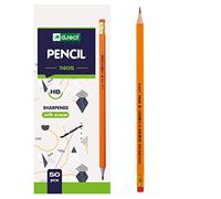 D.RECT 7405 HB Lot de 50 crayons en bois avec gomme, crayons à papier pointus