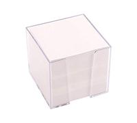 D.RECT - Bloc-mémo en plastique, Cube-memo avec 700 feuillets, 85 x 85 x 80 mm, Boîte-mémo, Blanc rempli 9461