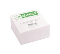 D.RECT- Bloc-notes 350 feuilles | 85 x 85 x 40 mm | Bloc-mémo de Remplacement Insert | Blanc