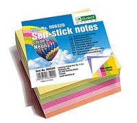 D.RECT - Bloc-notes autocollant Compact - 76x76 mm 400 feuilles - Super Sticky - Couleurs
