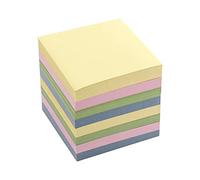 D.RECT Bloc-notes de rechange pour bloc-notes, 85 x 85 x 80 mm, environ 750 feuilles, couleurs pastel assorties