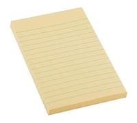 D.RECT - Blocs de notes adhésives avec lignes | Notes autocollantes | 98x150mm, 100 feuilles | Cahiers rectangulaires | Pour la cuisine, bureau | Couleurs Jaune