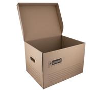 D.RECT Boîte Archives Carton 12 Pièces - Boîte Rangement avec Couvercle - Boîte Document, Brun - 431x333x294mm