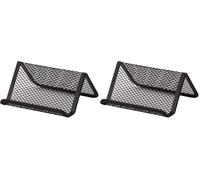 D.RECT Business Card Holder Metal Mesh Black (Lot de 2)