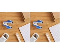 D.RECT, Détache-agrafes en Métal, Avec Support, Pour une Utilisation Quotidienne au Bureau et à la Maison, Forme Ergonomique, Bleu Petit