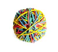 D.RECT - Élastiques | Sac de 0,25 kg environ 190 pièces | Diamètre 120 mm Largeur 1,5 mm Anneau en caoutchouc | Parfait pour la maison et le bureau | Réutilisable | Très durable | Couleurs assorties