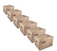 D.RECT KEEP.IT Lot de 6 Boîtes D’archive 2100 avec Couvercle Intégré - Grandes Boîtes de Transport et de Stockage - Carton sans Acide - Certifié FSC