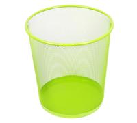 D.RECT KOMO Corbeille à Papier Métal 12 L - Poubelle de Bureau Ronde - Structure Stable - Gain de Place - 266 x 218 x 280 mm - Vert Citron