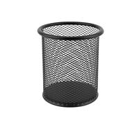 D.RECT KOMO Porte-Stylos Métal Mesh - Pot à Crayons Rond avec Protection Anti-Rayures - Organisateur de Bureau - 98 × 91 mm - Noir
