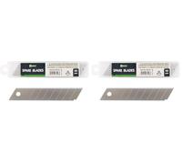 D.RECT - Lame de Cutter 18 mm | 10 Lames | Lames de rechange pour couteaux | lames cassables et interchangeables (Lot de 2)