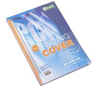 D.RECT Lot de 100 couvertures en PVC A4-200 microns - Transparentes - Couverture pour reliures en plastique et métal - Face avant pour documents reliés