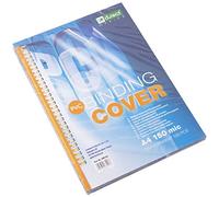 D.RECT Lot de 100 couvertures en PVC - Format A4-150 microns - Transparentes - Couverture pour reliures en plastique et métal - Face avant pour documents reliés