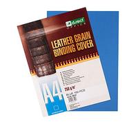 D.RECT Lot de 100 feuilles de couverture en imitation cuir Bleu Format A4