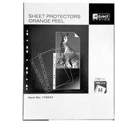D.RECT Lot de 100 Pochettes Perforées avec Rabat - Pochettes pour Documents, 110 µm/Mic/Micron Épaisseur: 0,110 mm A4, Emballage Carton, Grainé