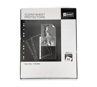 D.RECT Lot de 100 Pochettes Perforées - Pochettes pour Documents, 105 µm/Mic/Micron Épaisseur: 0,105 mm, 230x302 mm, Emballage Carton, Transparente Cristal