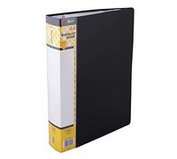 D.RECT Lot de 100 Porte-Documents en Polypropylène | 100 Chemises à Haute Transparence | Etiquette pour Décrire le Contenu sur la Colonne Vertébrale | A4 | Couleur : Noir