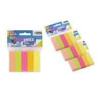D.RECT Lot de 12 bandes adhésives pour marque-page - 15 x 50 mm - 5 x 100 feuilles de papier fluo