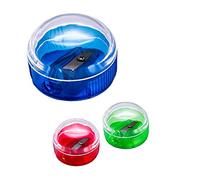 D.RECT Lot de 12 taille-crayons en plastique avec récipient rond