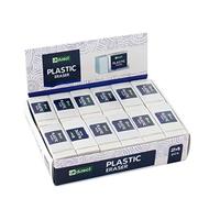 D.RECT Lot de 24 gommes en plastique Hi-Polymer - Blanc - 48 x 19 x 12 mm
