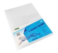 D.RECT Lot de 25 pochettes transparentes en forme de L en forme de L pour documents A4 Épaisseur 0,150 mm