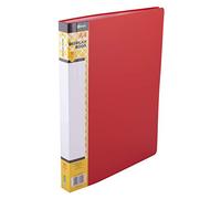 D.RECT Lot de 30 Porte-Documents en Polypropylène | 30 Chemises à Haute Transparence | Etiquette pour Décrire le Contenu sur la Colonne Vertébrale | A4 | Couleur : Rouge