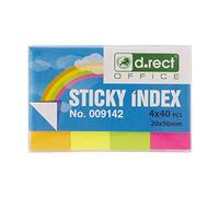 D.RECT Lot de 4 bandes adhésives pour marque-page 20 x 50 mm