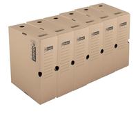D.RECT Lot de 6 Boîtes d’Archivage 100 mm - Carton Ondulé 3 Couches 390 g/m², pH Neutre - Archivage Carton pour Classeurs 50 mm, 297x100x340 mm