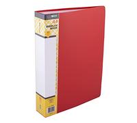 D.RECT Lot de 80 Porte-Documents en Polypropylène | 80 Chemises à Haute Transparence | Etiquette pour Décrire le Contenu sur la Colonne Vertébrale | A4 | Couleur : Rouge