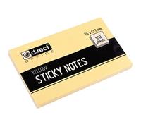 D.RECT Notes autocollantes 76 x 127 mm - 100 feuilles - Jaune