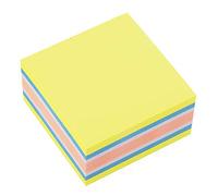 D.RECT , Notes Autocollantes, Ensemble de 1 Pièces, 75x75mm, Notes Repositionnables, 1x400 un Bloc de Feuilles, Fournitures de Bureau, Couleur de Mélange de Néon, Mango 110626