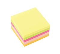 D.RECT | Notes Autocollantes | Ensemble de 1 Pièces | 75x75mm | Notes Repositionnables | 1x450 un Bloc de Feuilles | Fournitures de Bureau | Couleur Néon