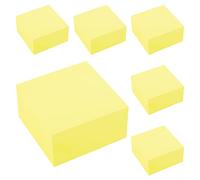 D.RECT | Notes Autocollantes | Ensemble de 6 Pièces | 76x76mm | Notes Repositionnables | 6x400 un Bloc de Feuilles | Fournitures de Bureau | Couleur Jaune