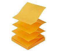 D.RECT | Notes autocollantes Zig-Zag Z-Notes | Bloc-notes adhésifs | Feuillets adhésifs | Papier mémos autocollants | Feuillets mémos repositionnables | 76x76mm | Orange | 100 Feuilles