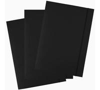 D.RECT porte-documents en carton, avec élastique, 300 g, noir, A4, 9077, 1 jeu de 25 pièces