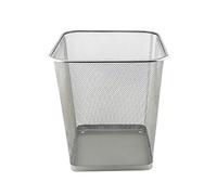 D.RECT Poubelle Bureau 18L - Corbeille Papier en Treillis Métal Maille, Corbeilles pour Bureau, Chambre, Poubelle Metal - Argent