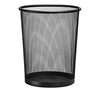 D.RECT Poubelle métal maille 19L noir | Corbeille à papier en treillis métallique | Corbeille à papier ronde XXL