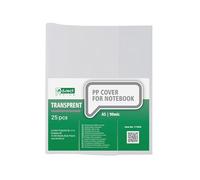 D.RECT Protège Cahier par 25 DIN A5, Transparentes, Translucides, Protège-cahiers en Film Polypropylène résistant et Effaçable, Épaisseur 90 microns, Transparent