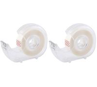 D.RECT | Ruban Adhésif Transparent | Rouleaux | Dévidoirs de Ruban | Rouleau Adhesif | Ruban Adhésif D'emballage Pour Colis et Boîtes | Papier Collant Transparent | 19 mm x 33 m (Lot de 2)
