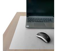 D.RECT Sous-main transparent 70 x 50 cm en polypropylène, épaisseur 600 µ, 0,6 mm, antidérapant, imperméable, bords arrondis, pour bureau et maison 09914