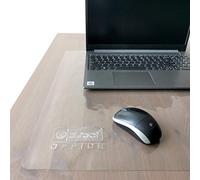 D.RECT Sous-main transparent | 70 x 50 cm en PVC | Antidérapant | Épaisseur 600µ, 0,6mm | Bords ronds imperméables | Tapis de bureau pour le bureau et la maison