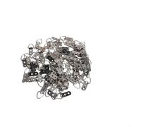 D-Ring Lot de 100 crochets de suspension en nickel Capacité de charge de 18 | 100 anneaux en D plus 200 vis, plaqué nickel, capacité de charge de 18 kg, idéal pour les cadres lourds, installation facile
