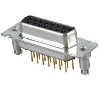 D-SUB BU 15 CLIP - Connecteur femelle Sub-D,15 contacts, broche de soudure, clip, c