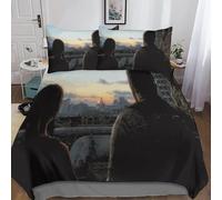 D The Last Of Us Housse De Couette Avec Taies D'oreiller Housses De Couettes Series Parure De Lit Microfibre Avec Fermeture ¿¿Clair Parure De Couette P
