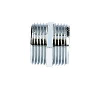 D04003C Mamelon double mâle 15/21 mm chromé hexagonal