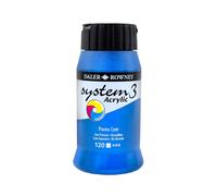 Daler Rowney Peinture acrylique System3 – pot en plastique 500 ml – cyan