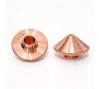 D28 Buse Simple Couche M11 Cuivre Découpe Laser Fibre Rechange (D28-S-1.4) | Diamètre extérieur 28 mm, hauteur 15 mm, alésage 0,8-6 mm, canal de gaz droit, pour Raytools, Precitec, WSX, lot de 10.