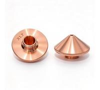 D28 Buse Simple Couche M11 Cuivre Découpe Laser Fibre Rechange (D28-S-1.7) | Diamètre extérieur 28 mm, hauteur 15 mm, alésage 0,8-6 mm, canal de gaz droit, pour Raytools, Precitec, WSX, lot de 10.