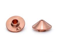 D28 Buse Simple Couche M11 Cuivre Découpe Laser Fibre Rechange (D28-S-4.5) | Diamètre extérieur 28 mm, hauteur 15 mm, alésage 0,8-6 mm, canal de gaz droit, pour Raytools, Precitec, WSX, lot de 10.